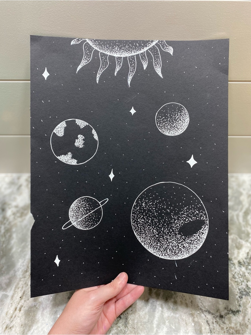 Black Celestial Design *WILL COME FRAMED!* - Picture 5 of 5